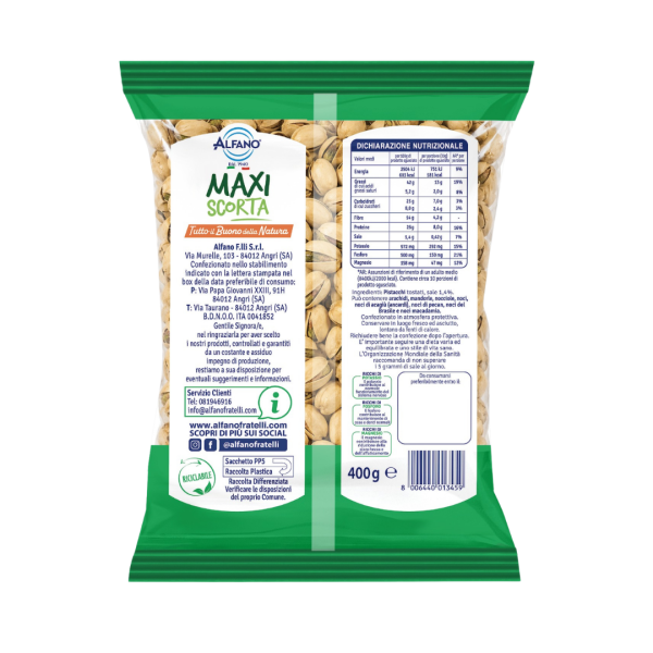 Pistacchi Tostati e Salati Maxi Scorta